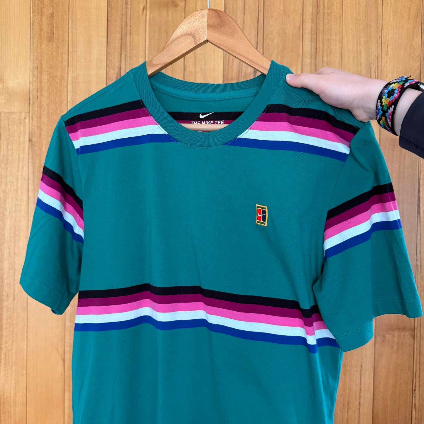 Nike Tennis Striped Australian Open T-Shirt - Green