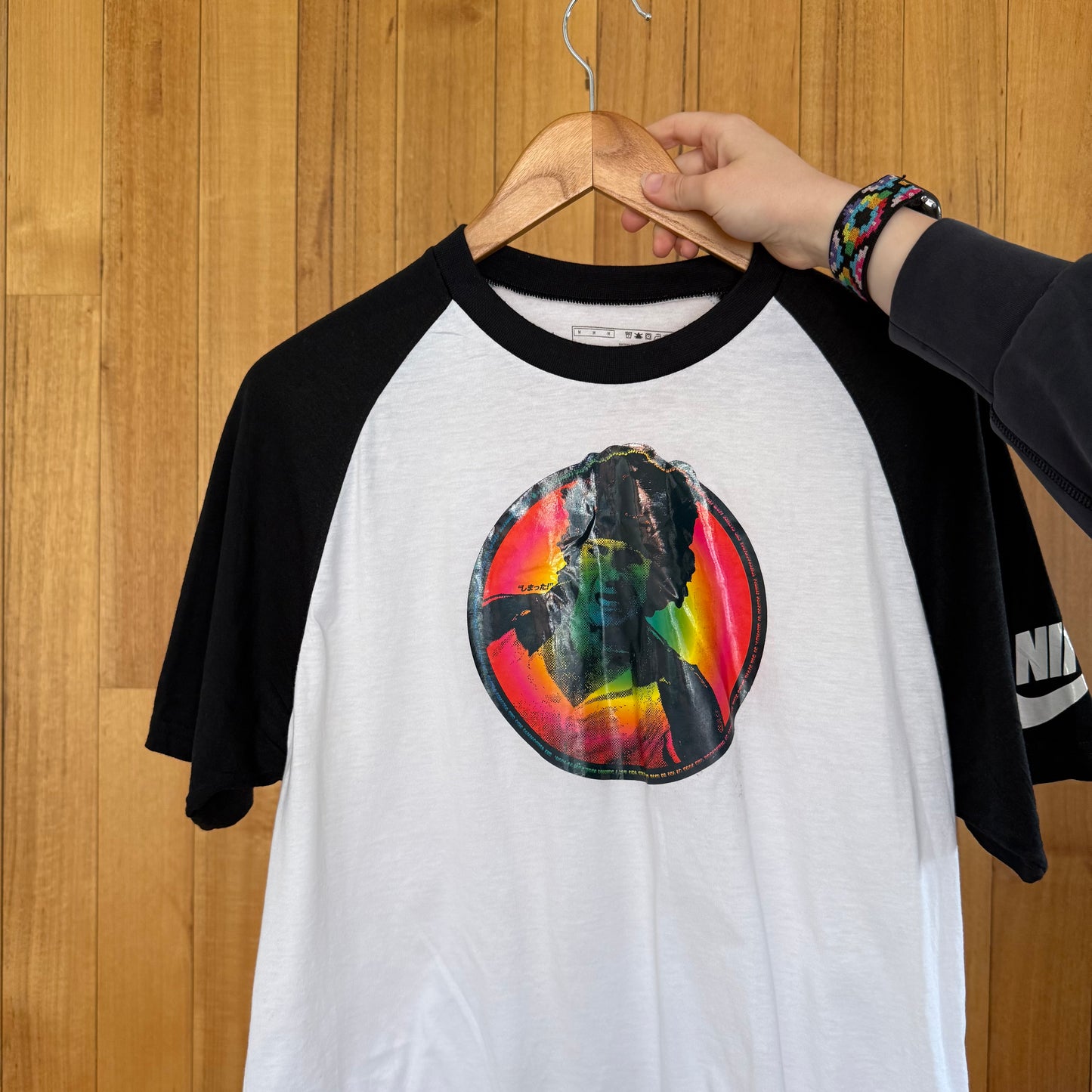Nike Tennis McEnroe T-Shirt - White with black sleeves