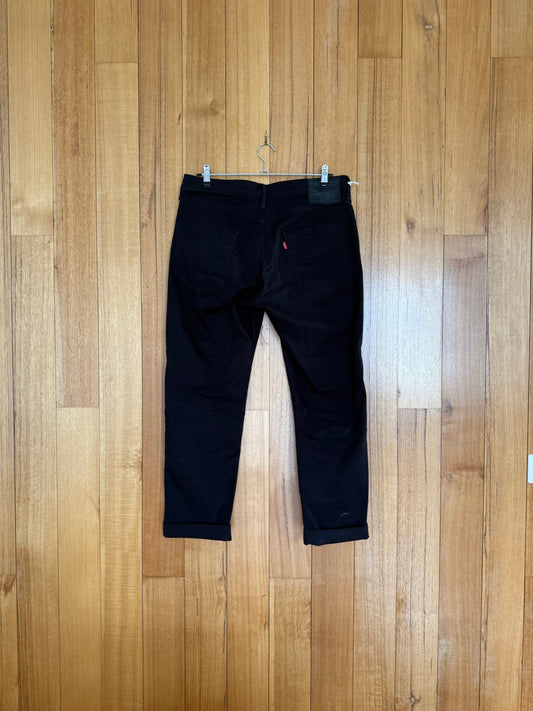 Levis 511 Commuter Jeans in black showing back design with bike-friendly features