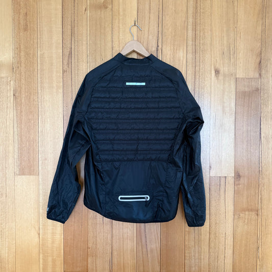 Nike Aeroloft 800 Down Full Zip Running Jacket in black showing back design