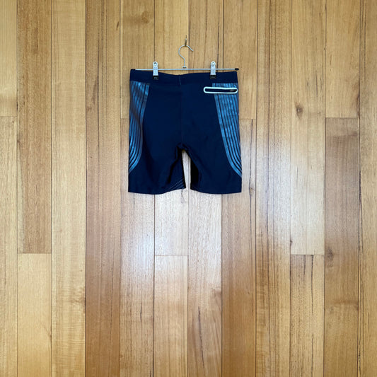 Nike Running Dri-FIT Power Speed Shorts in navy showing back design with iridescent accents