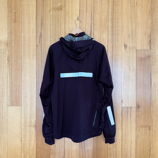 Nike Vapor Storm-Fit Running Jacket in maroon with reflective details - front view