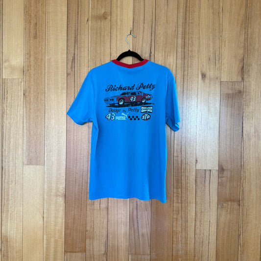 Puma Richard Petty STP Racing T-Shirt in blue showing back design with racing graphics