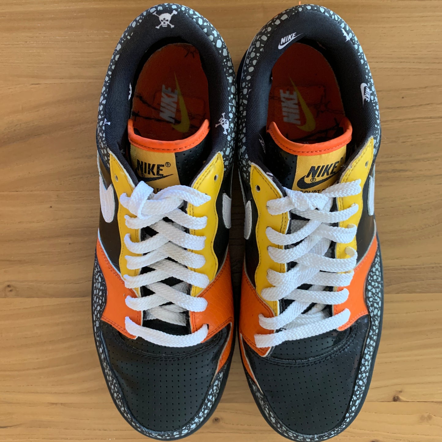 2007 Nike Court Force Safari Pack - Halloween Black/Yellow/Orange Blaze