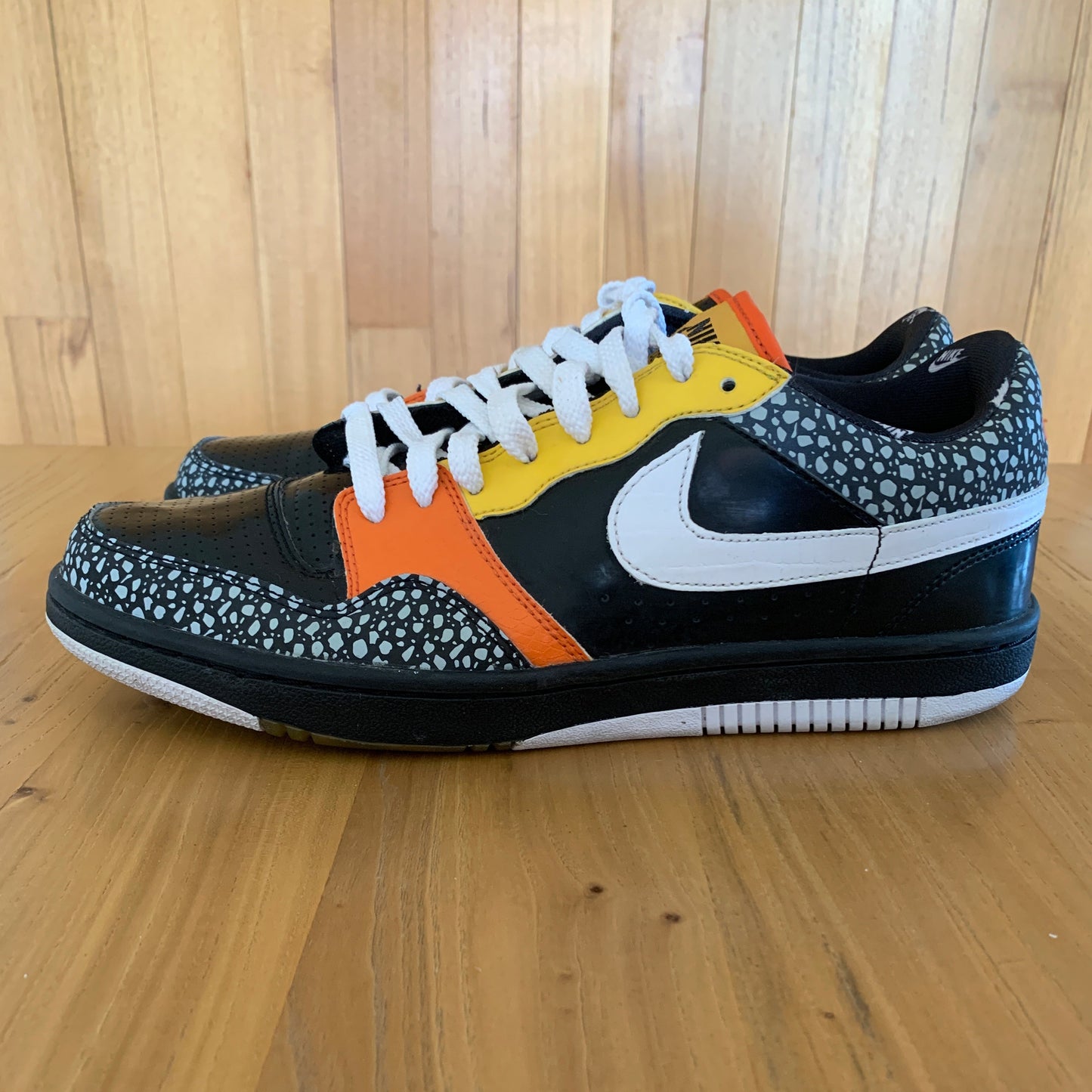 2007 Nike Court Force Safari Pack - Halloween Black/Yellow/Orange Blaze