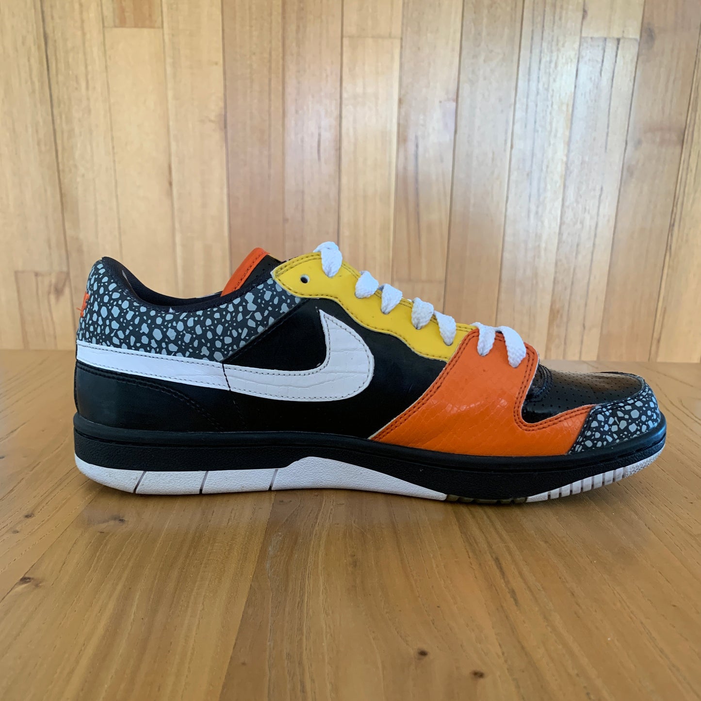 2007 Nike Court Force Safari Pack - Halloween Black/Yellow/Orange Blaze