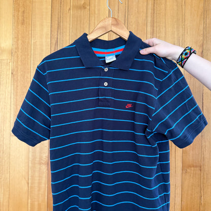 Nike Sportswear Blue Striped Polo Shirt