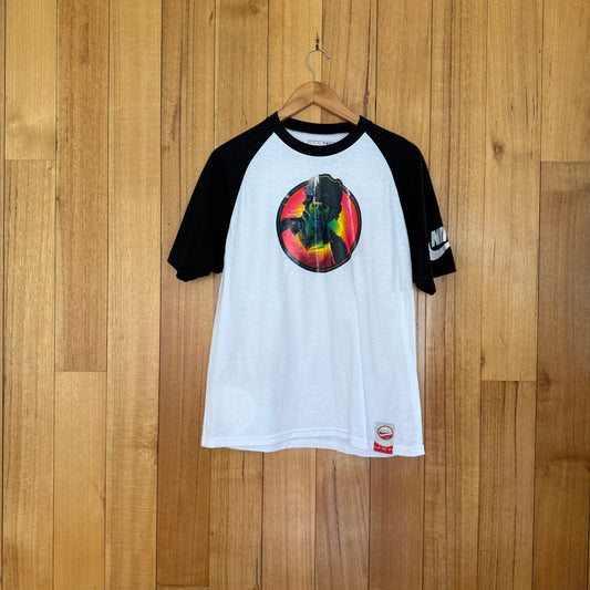 Nike Tennis McEnroe T-Shirt - White with black sleeves