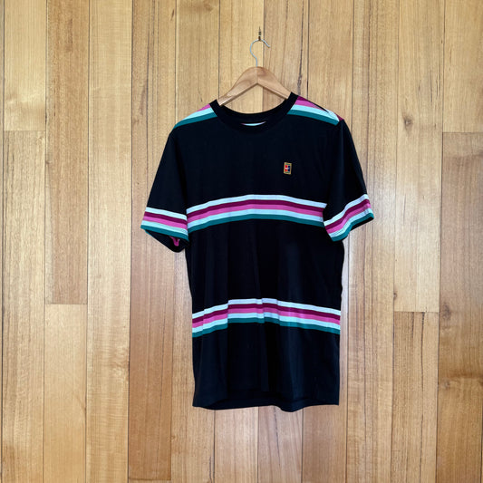 Nike Tennis Striped Australian Open T-Shirt - Black
