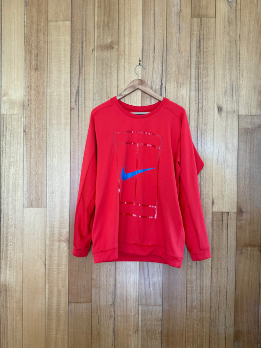 Nike Tennis Long-Sleeve Coach Crew - Red