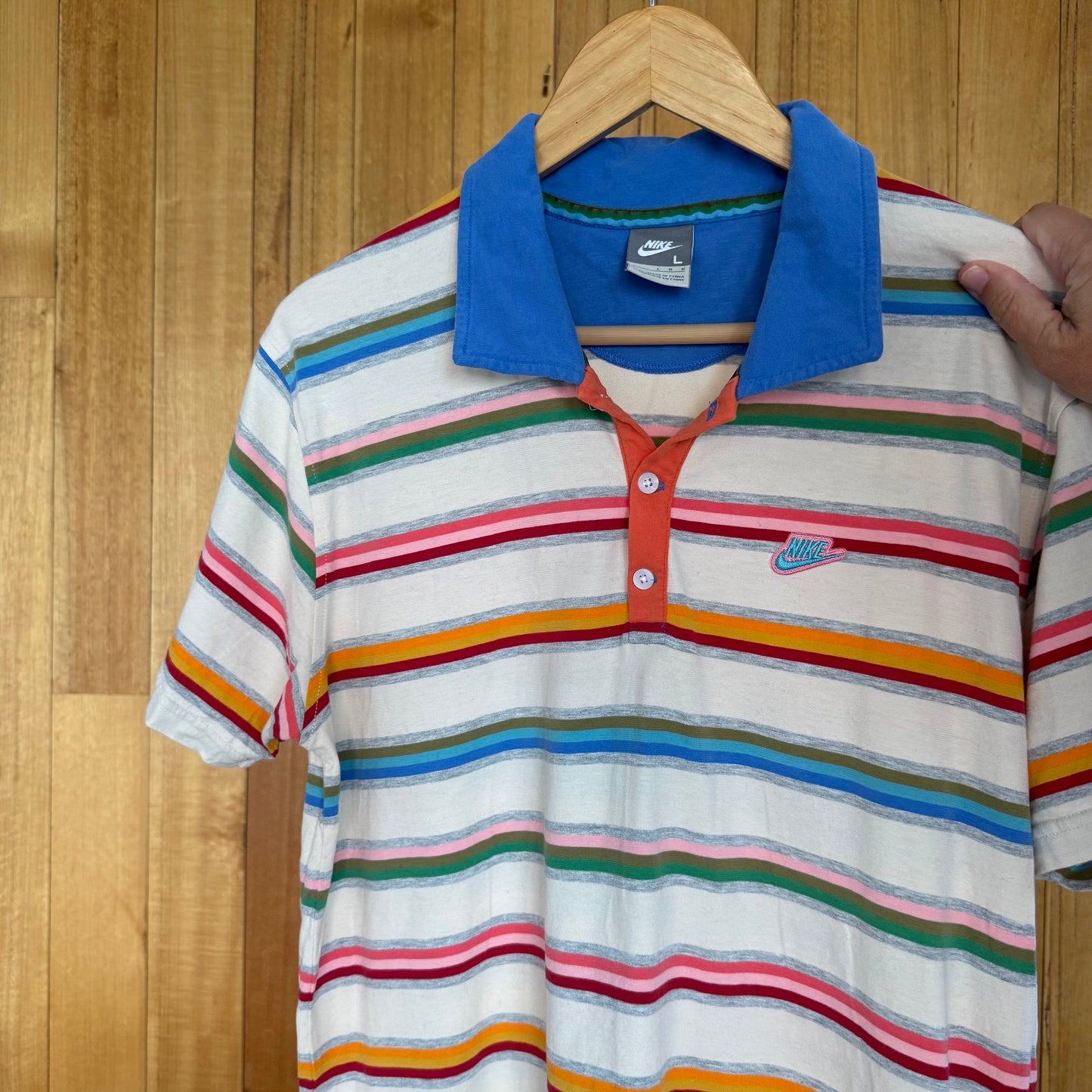 Nike Sportswear Multi-coloured Striped Polo Shirt