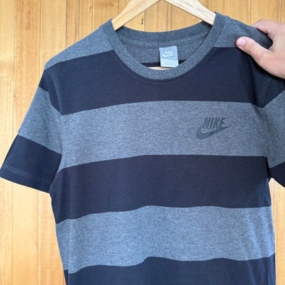 Nike Sportswear Black & Grey Striped T-Shirt