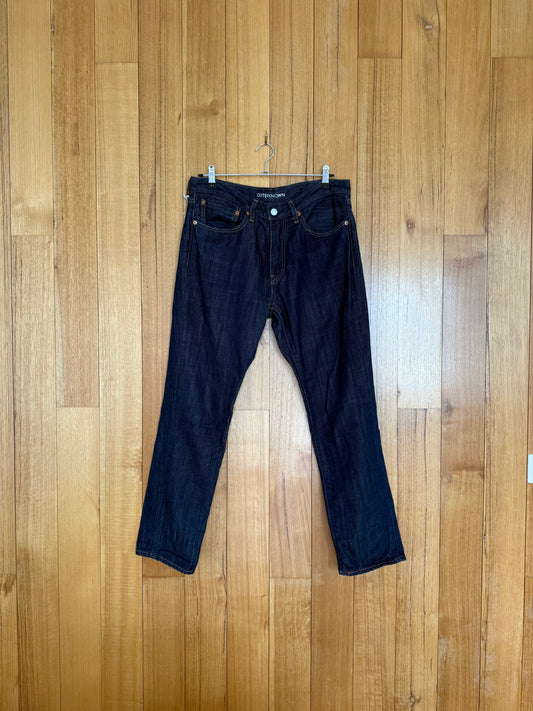 Levis x Outerknown 511 Jeans in blue - front view of Kelly Slater collaboration denim