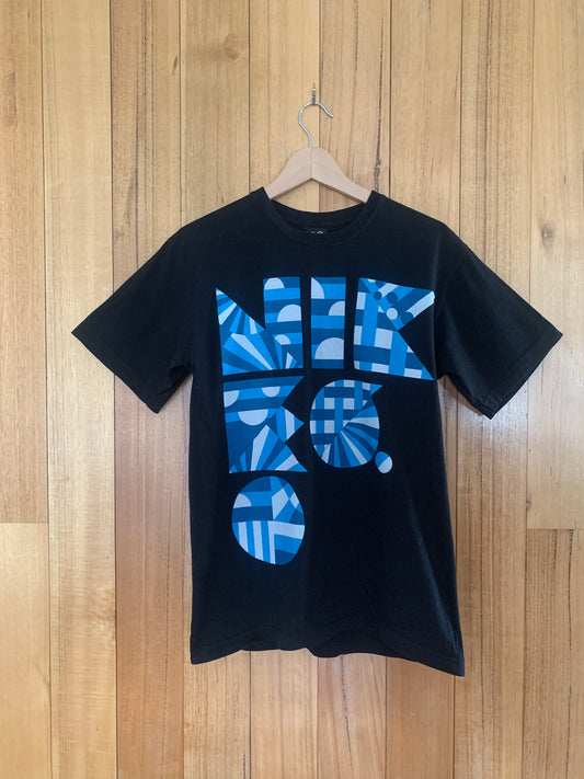 Vintage Nike 6.0 Logo T-Shirt in black with multi-color Nike 6.0 logo - front view