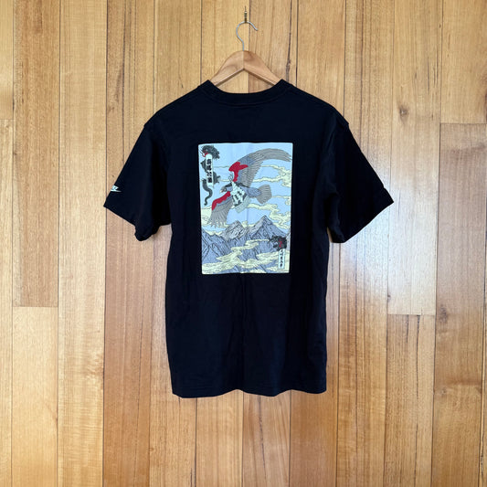 Nike [co] + LAB Tenmyouya Hisashi T-shirt in black with multicolor Japanese neo-Nihonga artwork, 2003 artist collaboration, new with tags