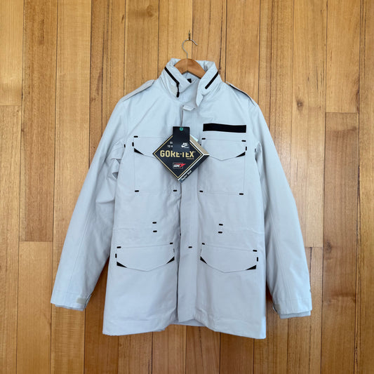 Nike Sportswear Gore-Tex M65 jacket in white with black print and down-filled removable inner jacket, Holiday 2010 release, new with tags