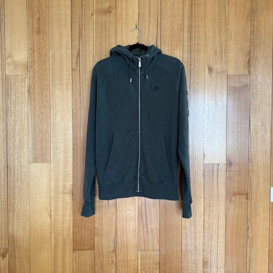 Nike Sportswear Organic Cotton Full Zip Hoodie in green - front view