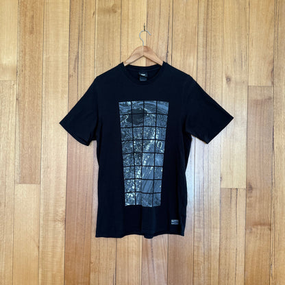 Nike Sportswear Stadium Graphic T-shirt in black with grey and white stadium print, Spring 2010 release, pre-owned condition