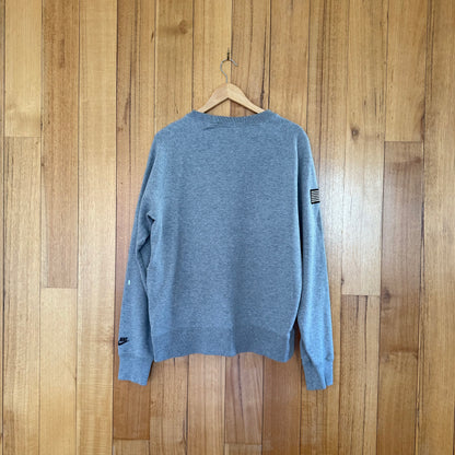 Nike Sportswear USATF crew sweatshirt back view showing grey colorway from rare Spring 2012 sample collection