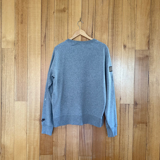Nike Sportswear USATF crew sweatshirt back view showing grey colorway from rare Spring 2012 sample collection