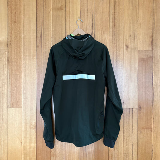 Nike Vapor Storm-Fit Running Jacket in green showing back design with reflective accents